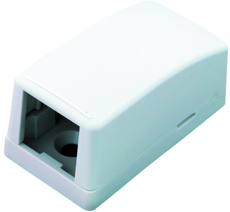 PANDUIT CBX1IW-A SURFACE MOUNT BOX, PLASTIC, 1 MOD, WHITE