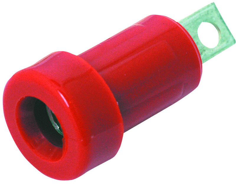 JOHNSON 108-2302-801 BANANA JACK, 15A, SOLDER, RED