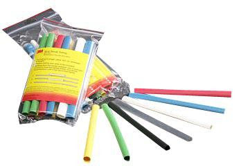 3M FP-301-3/32-ASSORT HEAT SHRINK TUBING KIT, PO, 35 PIECES, MULTI COLORS