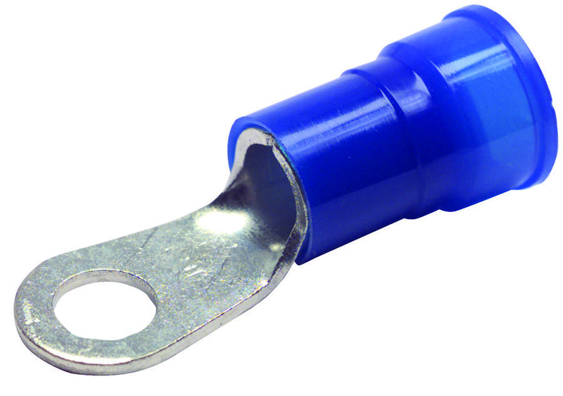 MULTICOMP CRS-ZY-0625 TERMINAL, RING TONGUE, 1/4IN, CRIMP BLUE