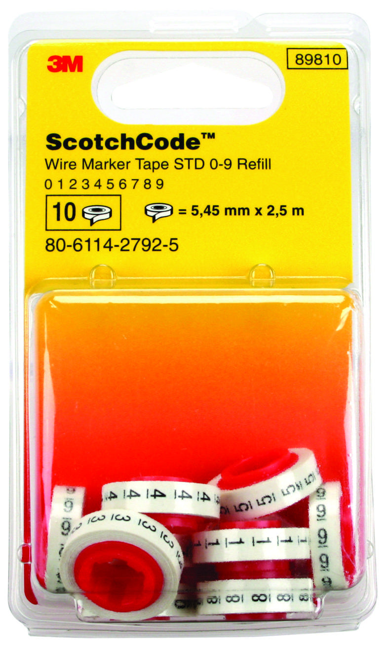 3M SDR-0-9 SCOTCHCODE WIRE MARKER TAPE REFILL ROLLS