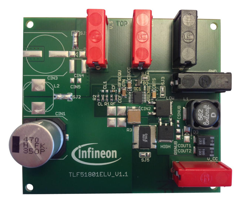 Infineon DEMOBOARDTLF51801ELTOBO1 Evaluation Board TLF51801ELV Power Management Buck Controller