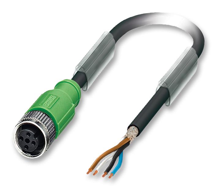 Phoenix Contact SAC-4P- 50-PUR/M12FS SH SAC-4P- SH Sensor Cable PUR M12 Receptacle Free End 4 Positions 5 m 16.4 ft