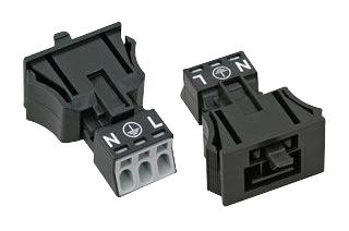 WAGO 890-713 Rectangular Connector, WINSTA MINI Series, 3 Contacts, Plug, Crimp, 1 Row