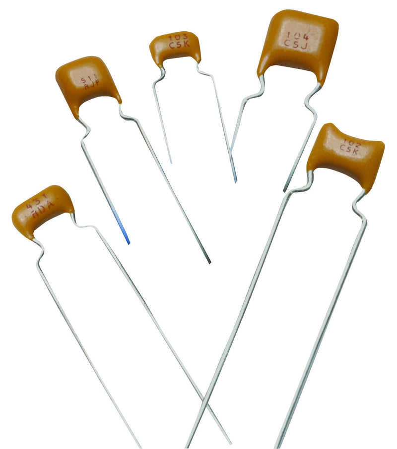 AVX AR155C103K4R CERAMIC CAPACITOR 0.01UF, 50V, X7R, 10%, RADIAL