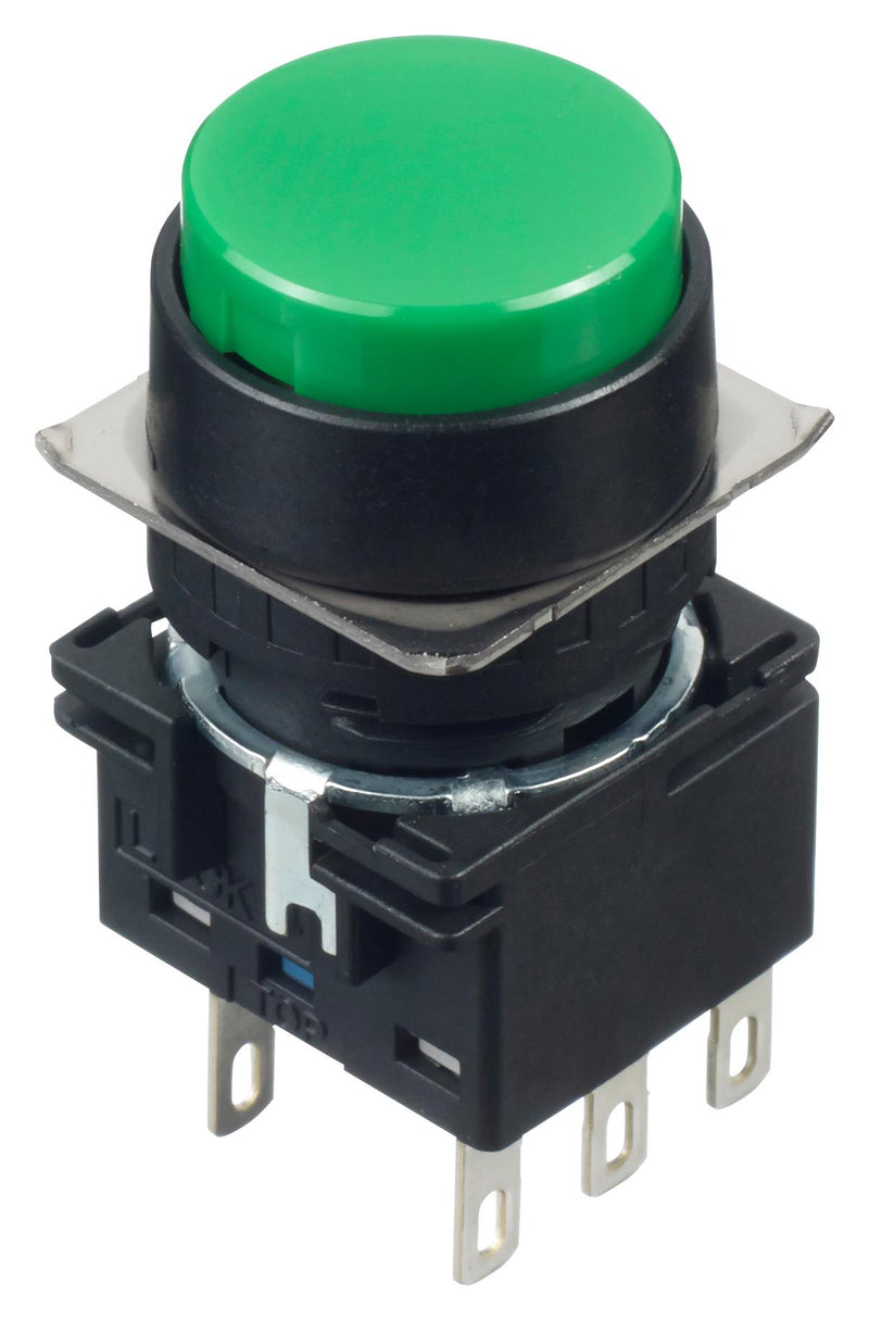 Idec LB1B-A1T6G Pushbutton Switch On-Off Dpdt 250 V 30 5 A Quick Connect Solder