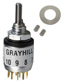 GRAYHILL 56DP30-01-1-AJN SWITCH, ROTARY, SP12T, 200mA, 115V