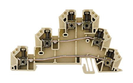 WEIDMULLER 1784180000 TERMINAL BLOCK, DIN RAIL, 6 POSITION, 26-12AWG