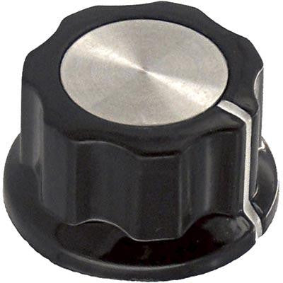 ALCOSWITCH - TE CONNECTIVITY PKES90B1/4 FLUTED KNOB WITH LINE INDICATOR, 6.35MM