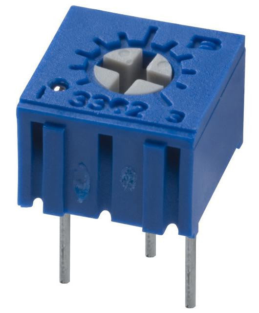 BOURNS 3362P-1-103TLF TRIMMER POTENTIOMETER, 10KOHM 1TURN THROUGH HOLE