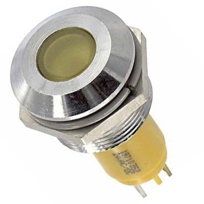 CML INNOVATIVE TECHNOLOGIES 19710352 PANEL MOUNT INDICATOR, LED, 19MM, YELLOW, 24V