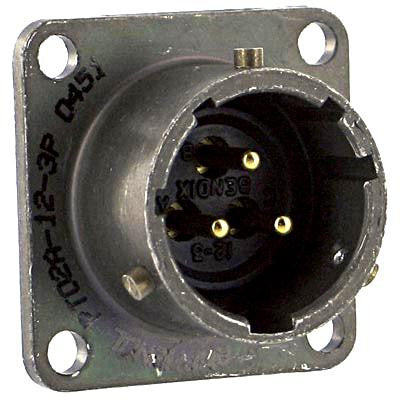 AMPHENOL INDUSTRIAL MS3112E8-4P CIRCULAR CONNECTOR, PLUG, SIZE 8, 4 POSITION, BOX