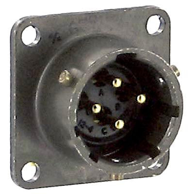 AMPHENOL INDUSTRIAL PT02E-12-4P CIRCULAR CONNECTOR, RECEPTACLE, 4 POSITION, PANEL