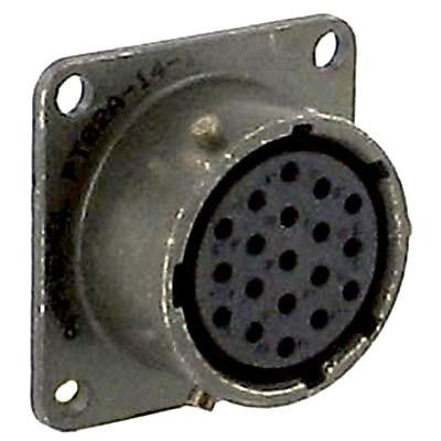 AMPHENOL INDUSTRIAL PT02A14-19S CIRCULAR CONNECTOR, RECEPTACLE, SIZE 14, 19 POSITION, BOX