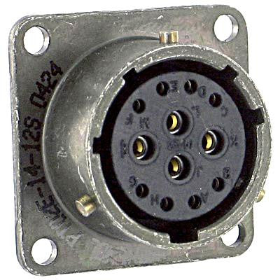 AMPHENOL INDUSTRIAL PT02E-14-12S CIRCULAR CONNECTOR, RECEPTACLE, SIZE 14, 12 POSITION, BOX