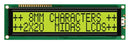 MIDAS MC22008B6W-SPTLY-V2 Alphanumeric LCD, 20 x 2, Black on Yellow / Green, 5V, Parallel, English, Japanese, Transflective