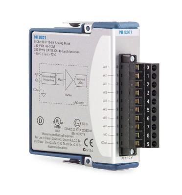 NI 779013-01 Voltage Input Module C Series NI-9201 500 Ksps 12 bit 8 -10 V to 10 cDAQ/RIO Screw