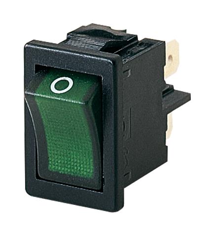 Marquardt 1855.0108 Rocker Switch On-Off Dpst Illuminated Panel Mount Green 1855 Series New