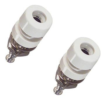 POMONA 1581-9 BANANA JACK, 15A, TURRET, WHITE