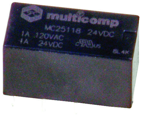 MULTICOMP MC25133 RELAY, SIGNAL, DPDT, 120VAC, 24VDC, 1A