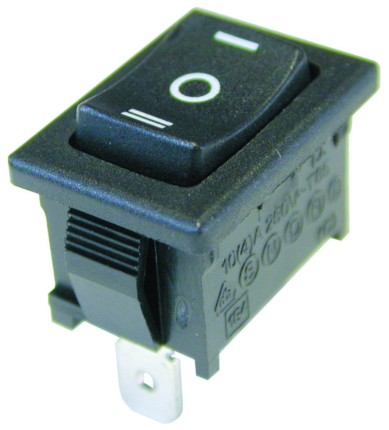 ZF ELECTRONICS SRB22A2FBRNN ROCKER SWITCH, SPST, 10A, 125VAC, RED