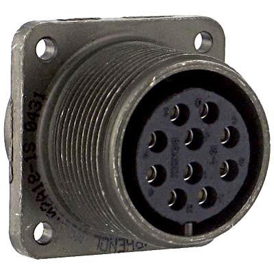 AMPHENOL INDUSTRIAL MS3102A18-1S CIRCULAR CONNECTOR, RECEPTACLE, SIZE 18, 10 POSITION, BOX