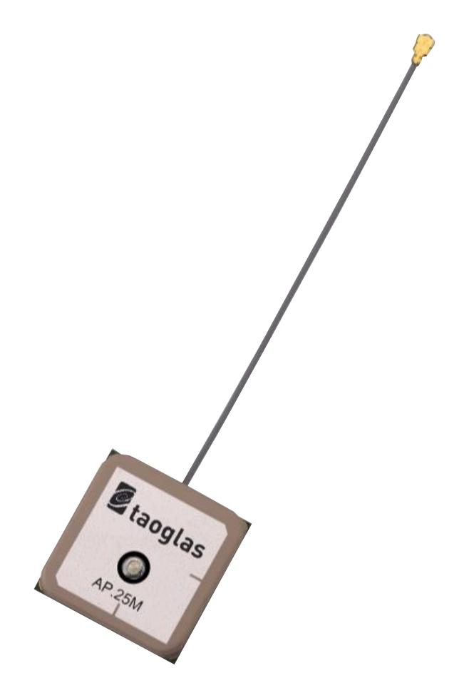 Taoglas AP.25M.07.0080A Patch Antenna 1.57542GHz 2 Vswr 2dBi Gain 50ohm Right Hand Circular Polarisation