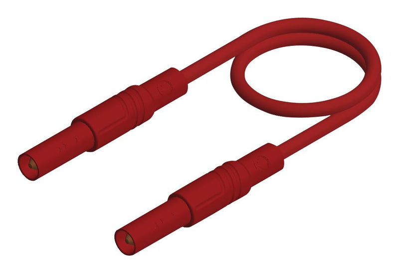 Hirschmann Test and Measurement 934071101 Lead 4mm Banana Plug Shrouded 1 kV 32 A Red 250 mm