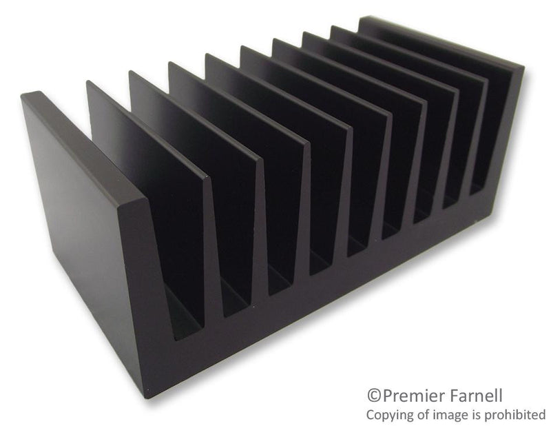 FISCHER ELEKTRONIK SK 92/50 SA Heat Sink, Standard Extruded, Black Anodized, 1.9 &deg;C/W, 40 mm, 100 mm, 50 mm