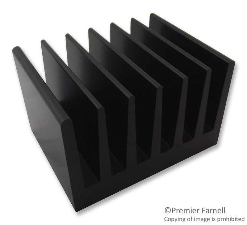 FISCHER ELEKTRONIK SK 100/50 SA Heat Sink, Standard Extruded, Black Anodized, 2.5 &deg;C/W, 40 mm, 66 mm, 50 mm