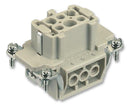 HARTING 0933 006 2701 Heavy Duty Connector Insert, 6+PE Signal, Han E Series, Receptacle, 6B, 7 Contacts, Screw Socket