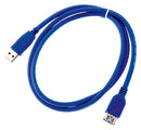 Wurth Elektronik 692902100001 USB Cable Type A Plug to Receptacle 1 m 3.3 ft 3.0 Blue