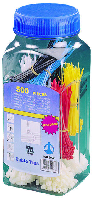 PRO POWER SPC35325 500 PIECE CABLE TIE ASSORTMENT