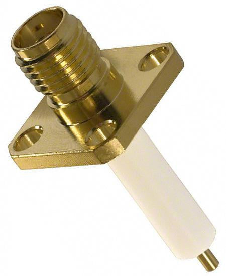 AMPHENOL RF 132204 RF/COAXIAL, SMA JACK, STRAIGHT, 50 OHM, SOLDER