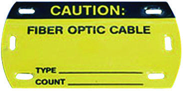 PANDUIT PST-FO FIBER OPTIC CABLE MARKER TAG, SELF-LAM WRITE-ON, 89MM W, BLACK/YELLOW