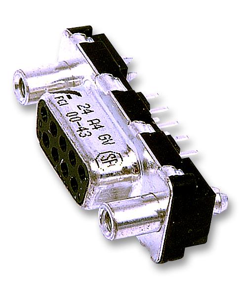 Amphenol Communications Solutions D37S24A4GV00LF D Sub Connector DB37 Standard Receptacle FCI Delta 37 Contacts DC Solder