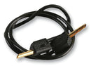 STAUBLI 28.0033-030-21 Test Lead, 2mm Banana Plug to 2mm Banana Plug, Black, 60 V, 10 A, 300 mm