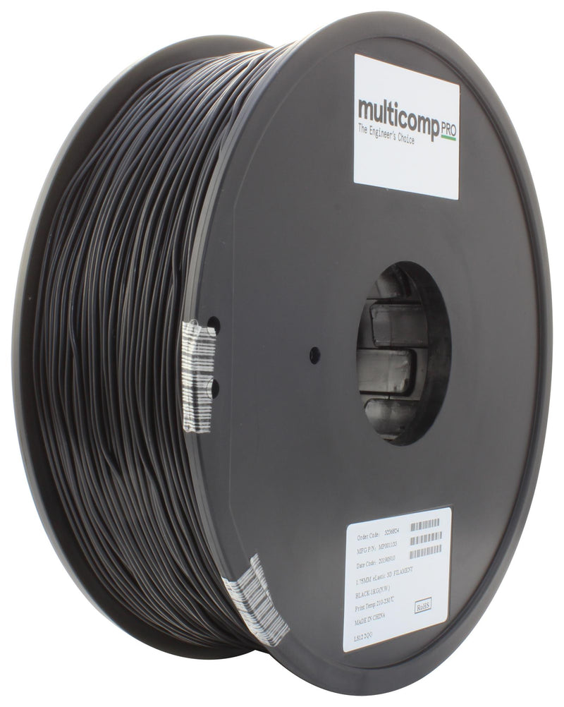 Multicomp PRO MP001133 3D Filament 1.75MM TPE Black