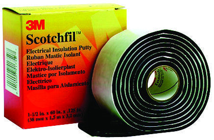 3M SCOTCHFIL TAPE, INSULATION, RUBBER, BLACK 1.5INX60YD