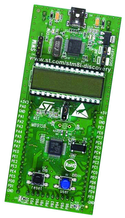 STMICROELECTRONICS STM8L-DISCOVERY DISCOVERY KIT, STM8L152C6T6 ULTRALOW PWR