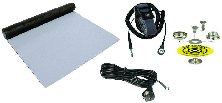 DURATOOL MC35758 ESD BENCHTOP MAT & WRIST STRAP GROUNDING KIT