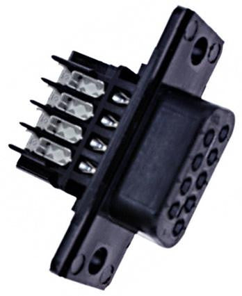 AMP - TE CONNECTIVITY 745201-9 D SUB CONNECTOR, STANDARD, 9 POSITION, RECEPTACLE