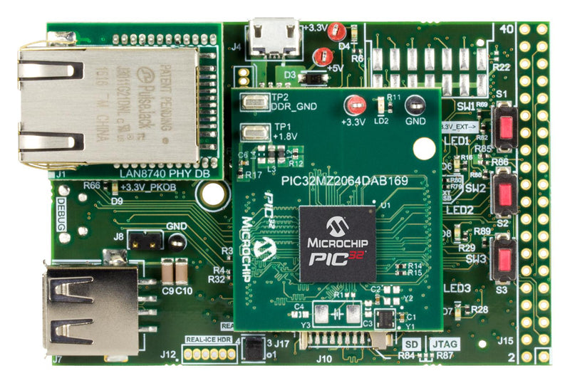 Microchip DM320010-C Starter Kit PIC32MZ Embedded Graphics With Stacked Dram Crypto Development