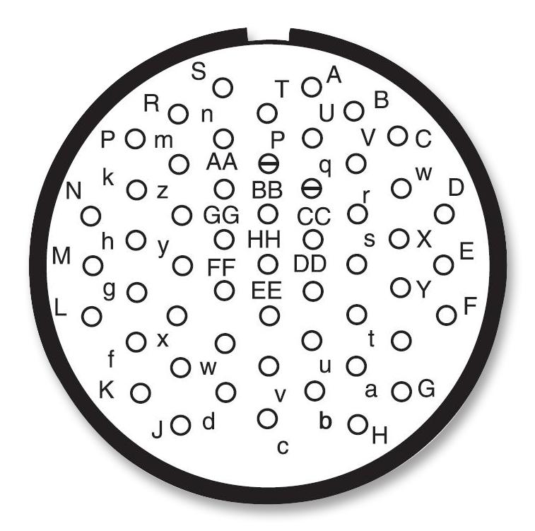 Amphenol LTD D38999/26WH53SN D38999/26WH53SN Circular Connector MIL-DTL-38999 Series III Straight Plug 53 Contacts Crimp Socket Threaded