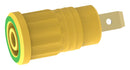 Tenma 72-14250 Banana Test Connector Jack Panel Mount 36 A 1 kV Gold Plated Contacts Green Yellow