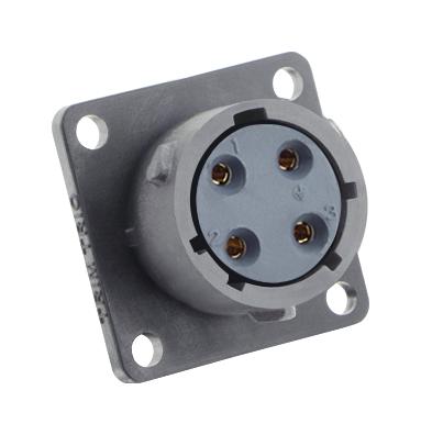 SOURIAU-SUNBANK / Eaton UTSX012D4S Circular Connector Trim Trio Utsx Series Wall Mount Receptacle 4 Contacts PCB Socket Bayonet