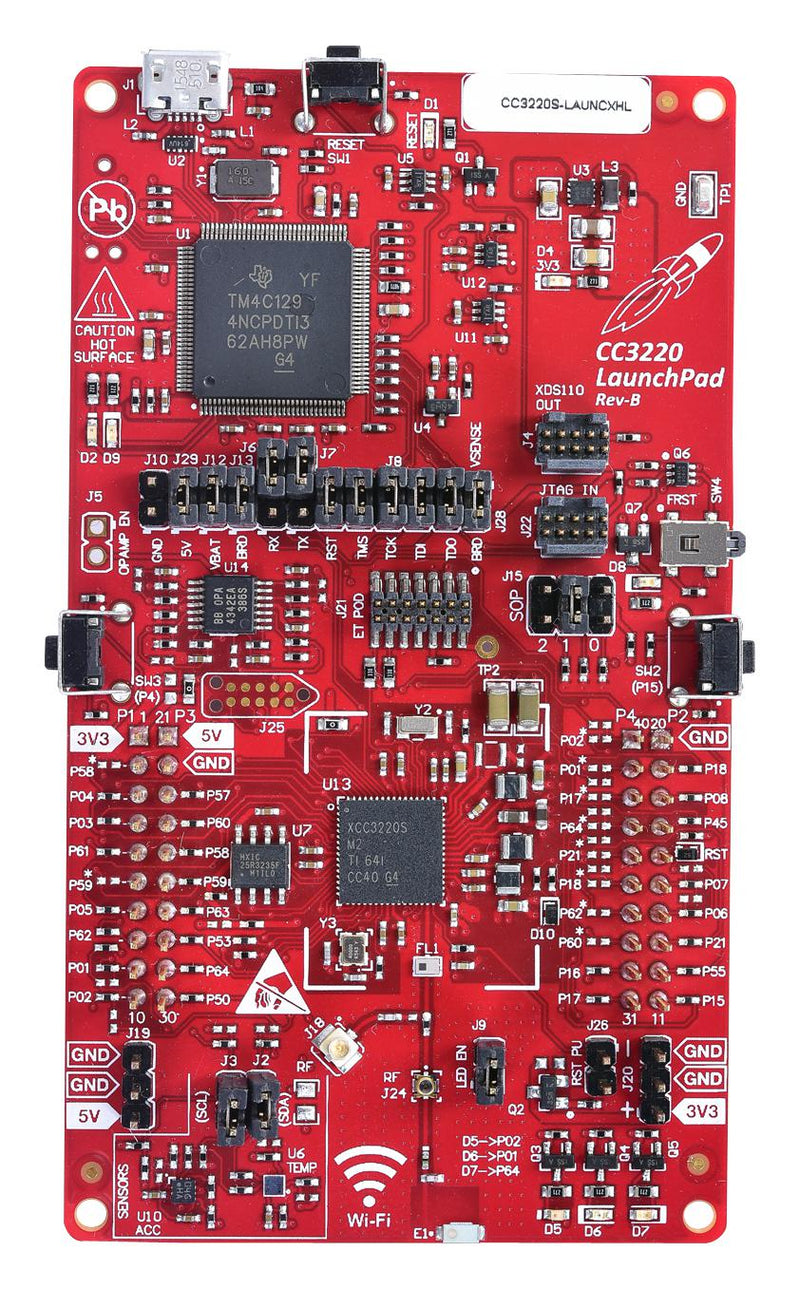 Texas Instruments CC3220S-LAUNCHXL Development Kit SimpleLink� Wi-Fi&reg; CC3220S Launchpad MCU 256KB RAM Enhanced Security Features