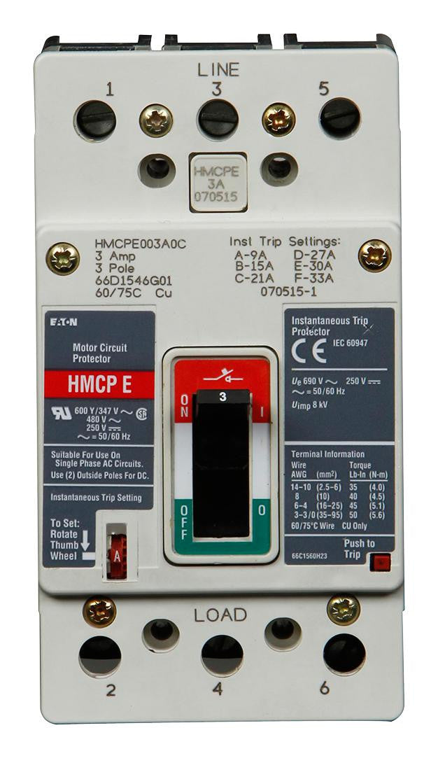 EATON CUTLER HAMMER HMCP100R3C CIRCUIT BREAKER, 3 POLE, 100A