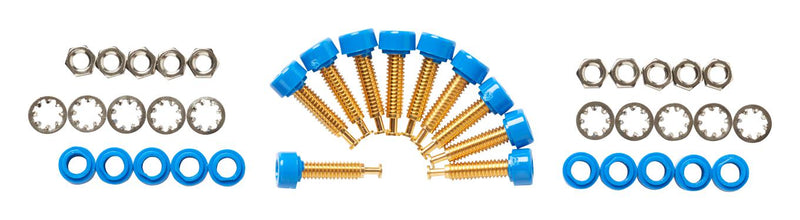 Pomona 2142-6 Banana Test Connector Jack Panel Mount 5 A Gold Plated Contacts Blue