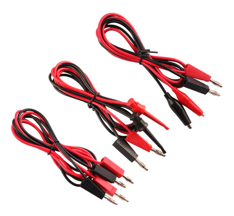 Multicomp PRO MP770521 Test Lead Set Banana Plug Stackable 1 kV 10 A Black Red 950 mm